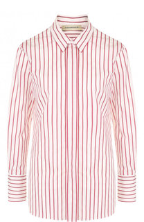 Хлопковая блуза прямого кроя в полоску By Malene Birger