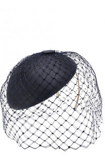 Соломенная шляпа с декоративной сеточкой Philip Treacy