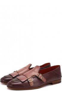 Кожаные монки с бахромой Santoni