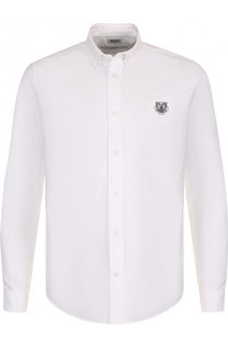 Хлопковая рубашка с воротником button down Kenzo