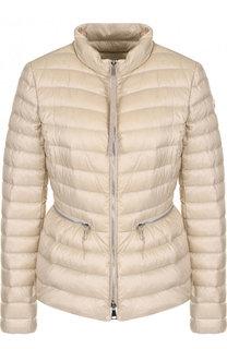 Приталенный стеганый пуховик с воротником-стойкой Moncler