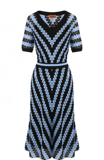 Приталенное платье-миди с V-образным вырезом Missoni