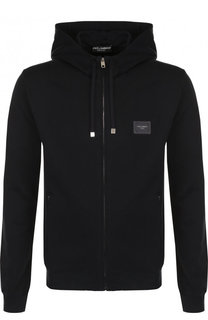 Хлопковая толстовка на молнии с капюшоном Dolce &amp; Gabbana