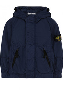 Ветровка на молнии с капюшоном Stone Island