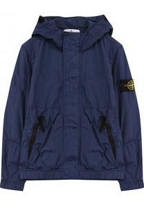 Ветровка на молнии с капюшоном Stone Island