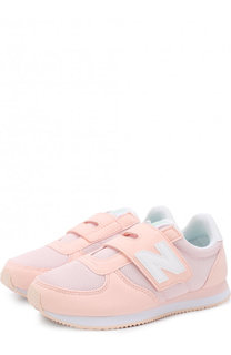 Замшевые кроссовки 220 с текстильной вставкой и застежкой велькро New Balance