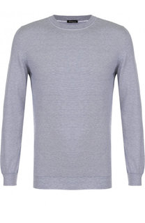 Хлопковый джемпер тонкой вязки Kiton