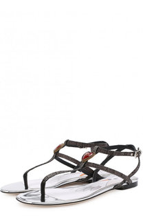 Текстильные сандалии с брошью Dolce &amp; Gabbana