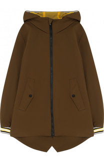 Удлиненная куртка на молнии с капюшоном Herno