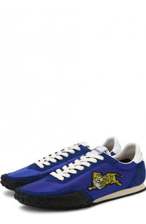 Комбинированные кроссовки на шнуровке Kenzo