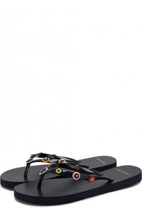 Резиновые шлепанцы с аппликациями Tory Burch