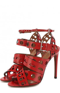 Кожаные босоножки на шпильке Alaia