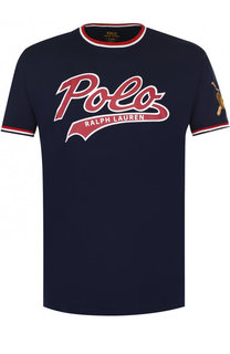 Хлопковая футболка с логотипом бренда Polo Ralph Lauren