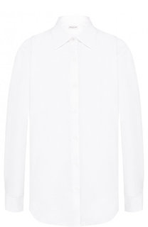 Однотонная хлопковая блуза свободного кроя Dries Van Noten