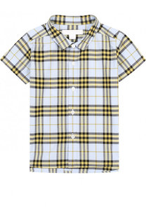 Хлопковая рубашка с принтом Burberry