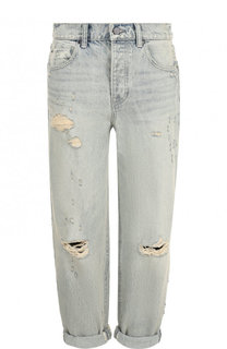Джинсы прямого кроя с потертостями Denim X Alexander Wang