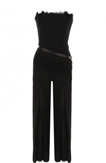Однотонный хлопковый комбинезон с декорированными вставками Roland Mouret