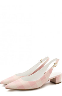 Комбинированные туфли с зауженным мысом Mansur Gavriel