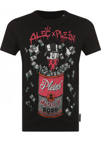 Хлопковая футболка с отделкой Philipp Plein