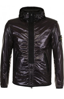 Ветровка на молнии с капюшоном Stone Island