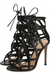 Кожаные босоножки Adina на шпильке Gianvito Rossi