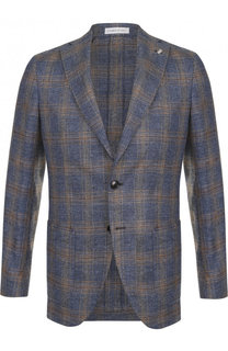 Однобортный пиджак из смеси льна и хлопка Sartoria Latorre