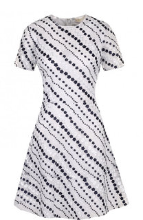 Приталенное мини-платье с цветочной вышивкой MICHAEL Michael Kors