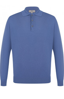 Хлопковое поло с длинными рукавами Canali