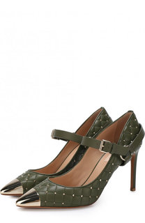 Кожаные туфли Valentino Garavani Rockstud Spike на шпильке Valentino