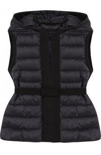 Пуховый жилет с поясом и капюшоном Moncler Enfant
