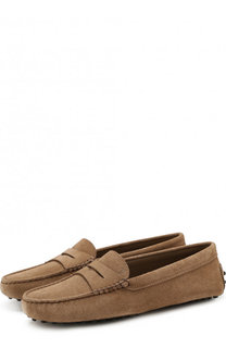 Замшевые мокасины с перемычкой Tod’s Tods