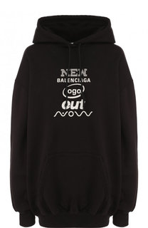 Хлопковая толстовка с логотипом бренда Balenciaga