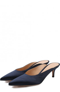 Атласные мюли Reeve на каблуке kitten heel Gianvito Rossi