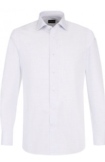 Хлопковая сорочка с воротником кент Ermenegildo Zegna