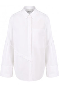 Хлопковая блуза свободного кроя с накладным карманом 3.1 Phillip Lim