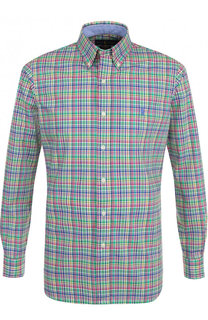 Хлопковая рубашка с воротником button down Polo Ralph Lauren