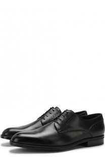 Кожаные дерби с брогированием Ermenegildo Zegna