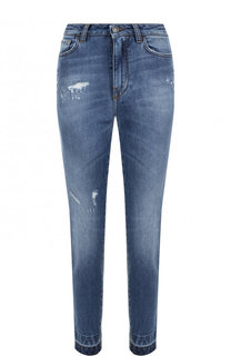 Укороченные джинсы-скинни с потертостями Dolce &amp; Gabbana