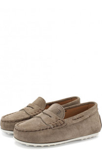 Замшевые мокасины с перемычкой Tod’s Tods