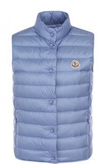 Стеганый пуховой жилет с воротником-стойкой Moncler