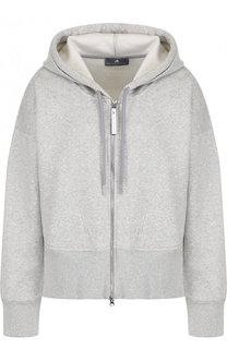 Хлопковая толстовка на молнии с капюшоном Adidas by Stella McCartney
