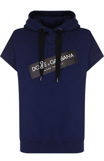 Хлопковое худи с короткими рукавами Dolce &amp; Gabbana