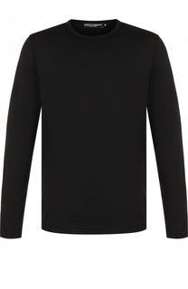 Хлопковый лонгслив с круглым вырезом Dolce &amp; Gabbana