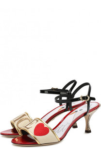 Босоножки Keira с принтом на каблуке kitten heel Dolce &amp; Gabbana