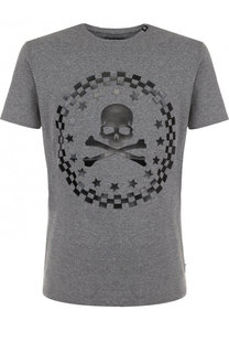 Хлопковая футболка с отделкой Philipp Plein