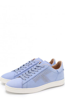 Кожаные кеды с заклепками на шнуровке Tod’s Tods