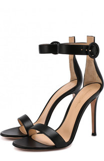 Кожаные босоножки Portofino на шпильке Gianvito Rossi