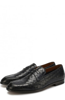 Кожаные пенни-лоферы с плетением Doucals