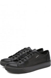 Кожаные кеды на шнуровке Lanvin