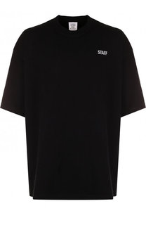 Хлопковая футболка свободного кроя Vetements